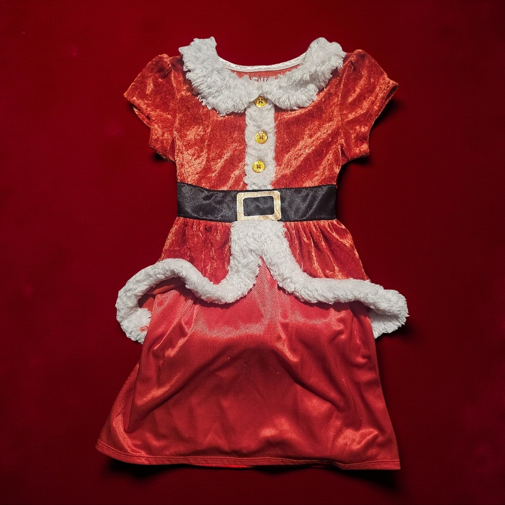 Kids Santa Costume Dress - Red and White. Size XS(4/5).EXCELLENT CONDITION!